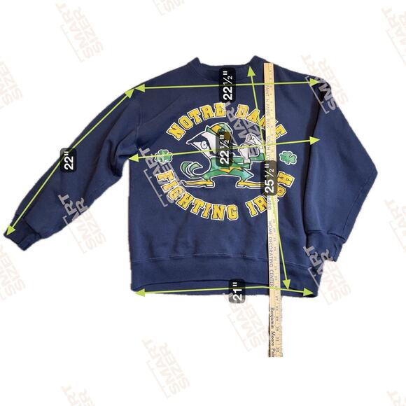 Vintage 90s University Of Notre Dame Fighting Irish Large‎ Crewneck Sweatshirt - Picture 4 of 6